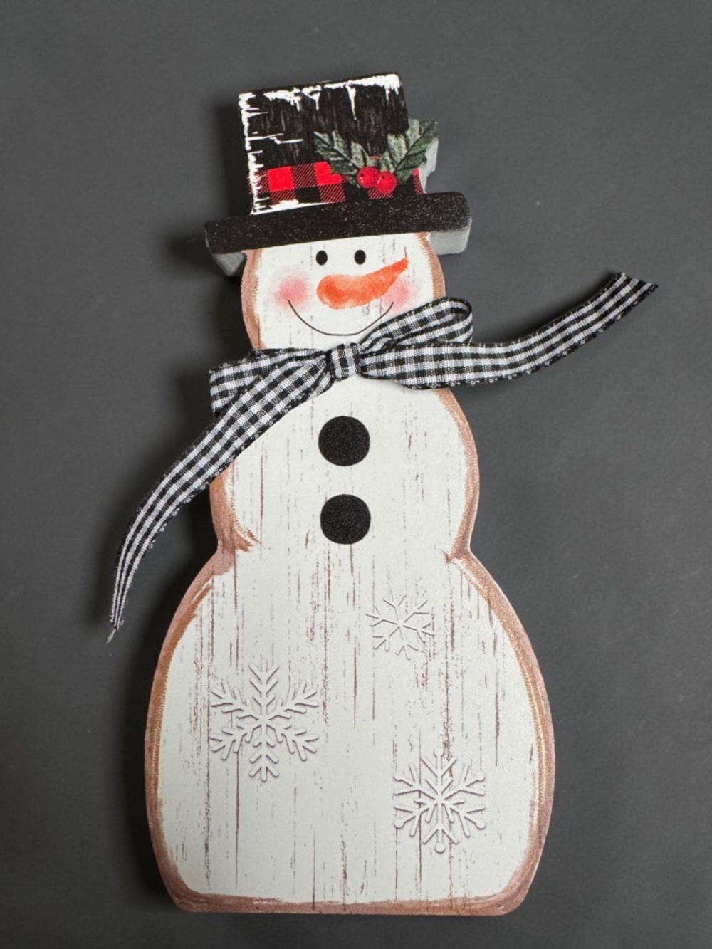 COCHIE Wooden Snowman Decor Set Tiered Tray Christmas Decorations NIP - Picture 3 of 14